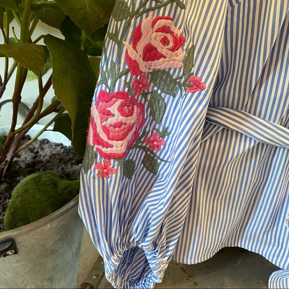 INC International Concepts ballon sleeve blouse - Picture 4 of 6